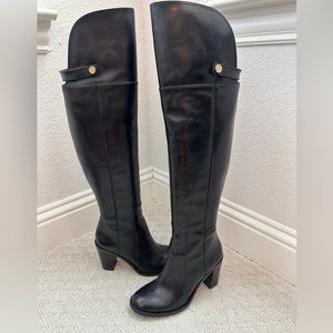Louise et Cie over the knee black leather boots size 5.5